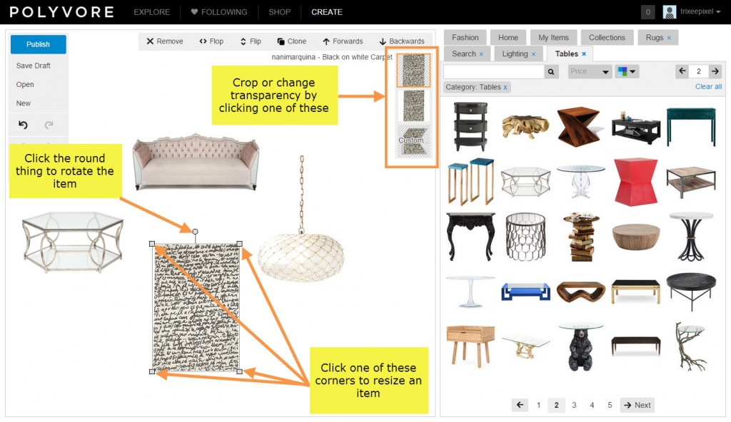 How to create an interior design mood board using Polyvore