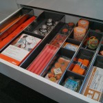 Blum Drawer with candles nicely organised